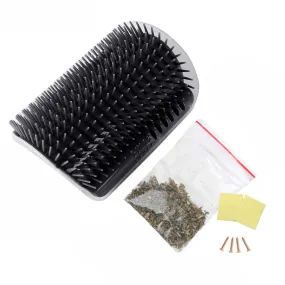 Durable Cat Self Groomer Brush, Catnip, Wall Mount, 70g