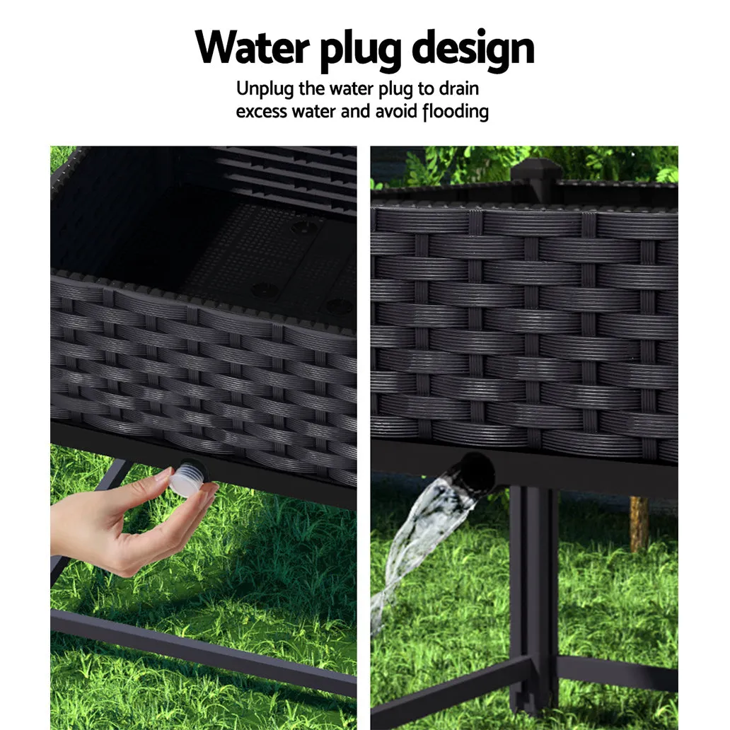 Durable PP Raised Garden Bed 40x40x23cm Planter Box Greenfingers