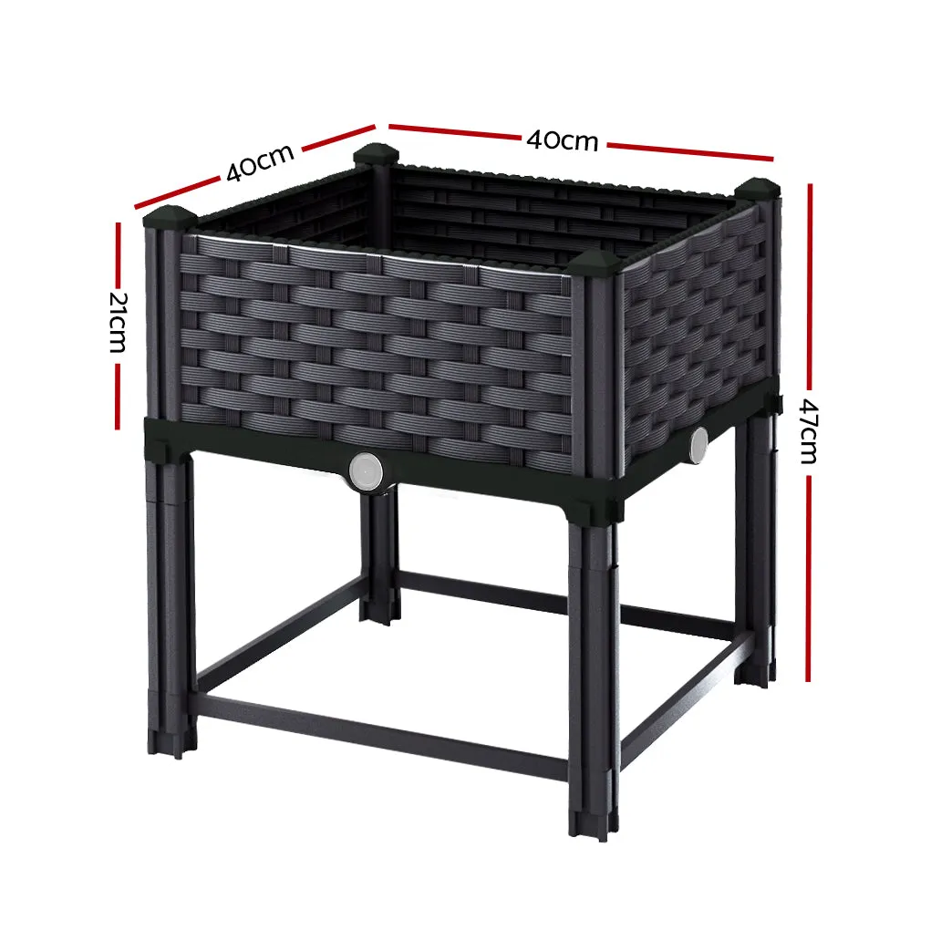 Durable PP Raised Garden Bed 40x40x23cm Planter Box Greenfingers