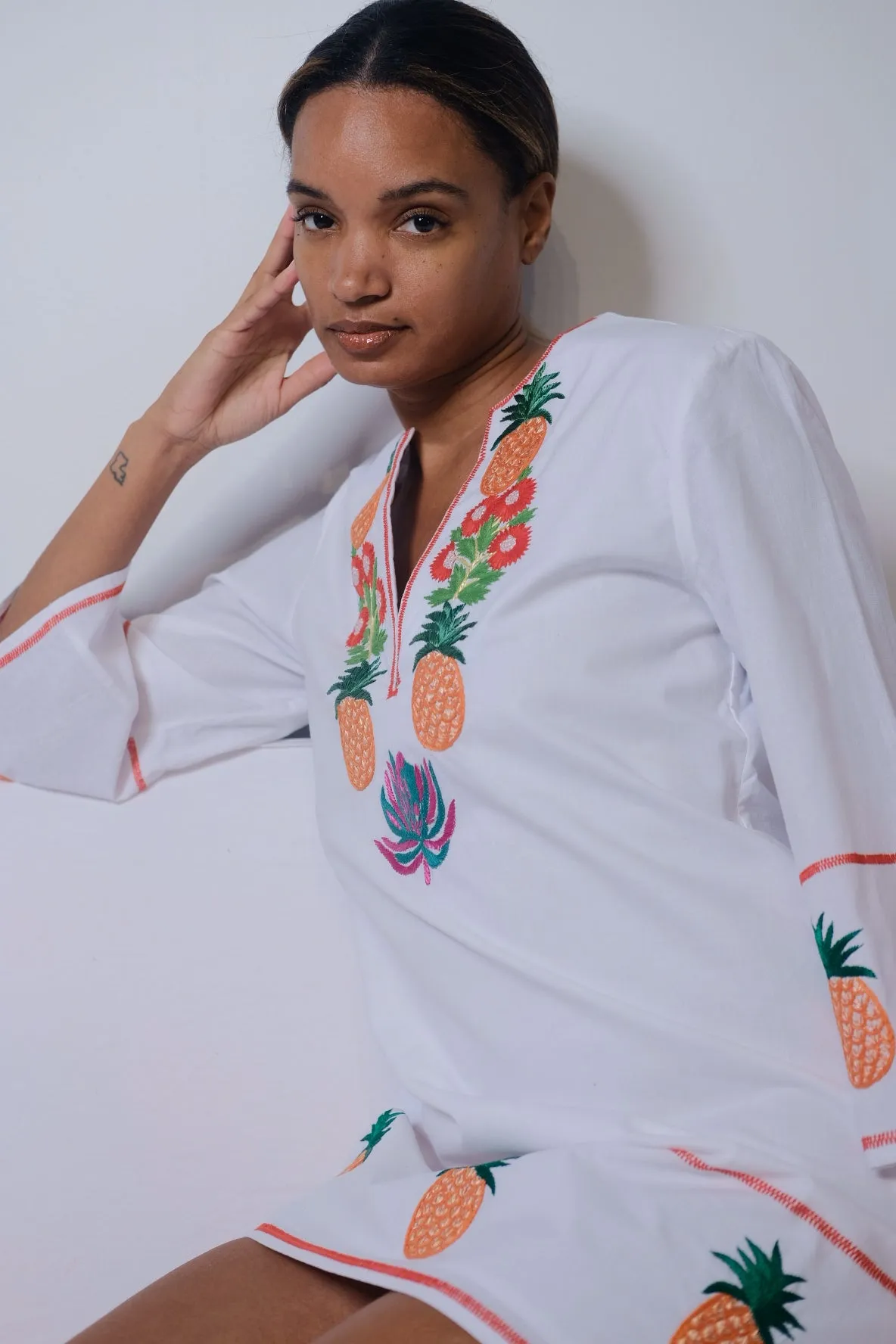 Embroidered Pineapple Tunic