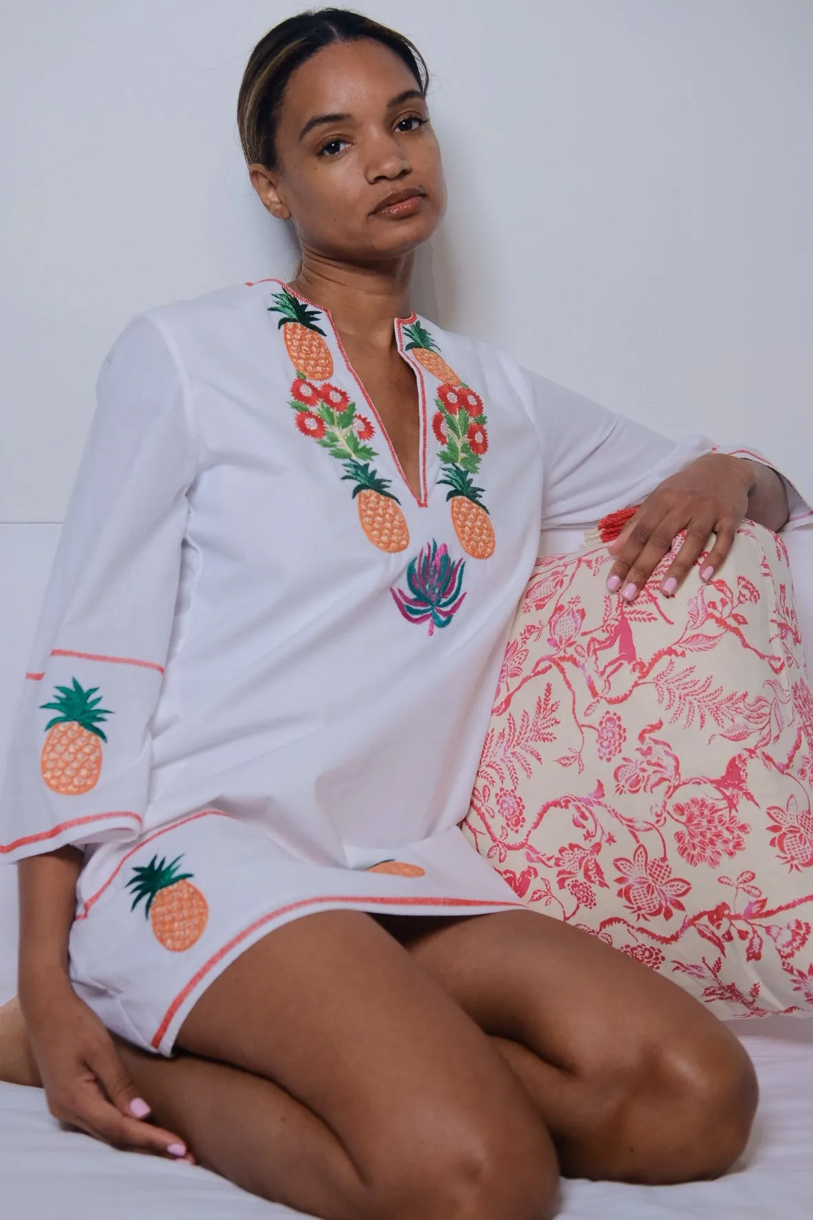 Embroidered Pineapple Tunic