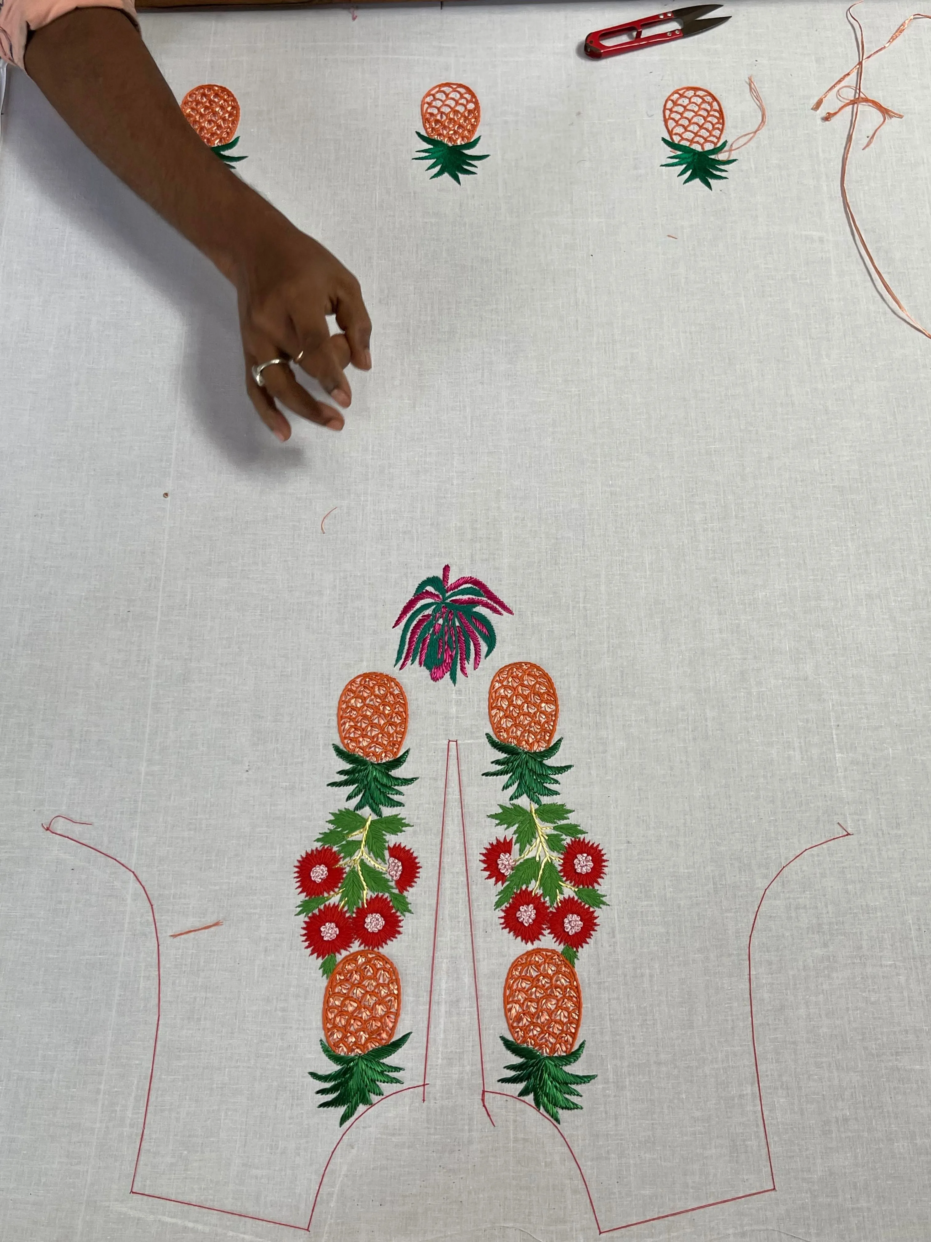 Embroidered Pineapple Tunic