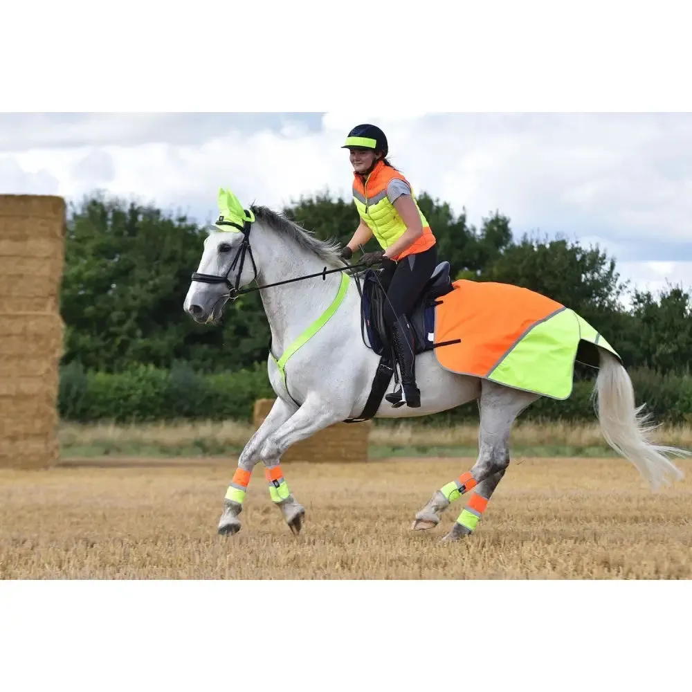 Equisafety Hi-Vis Riding Gilet Yellow/Orange