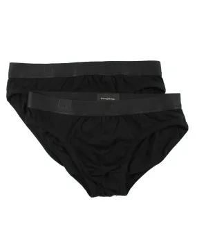 Ermenegildo Zegna Underwear Black Stretch XL Cotton Midi Brief 2 Pack SALE