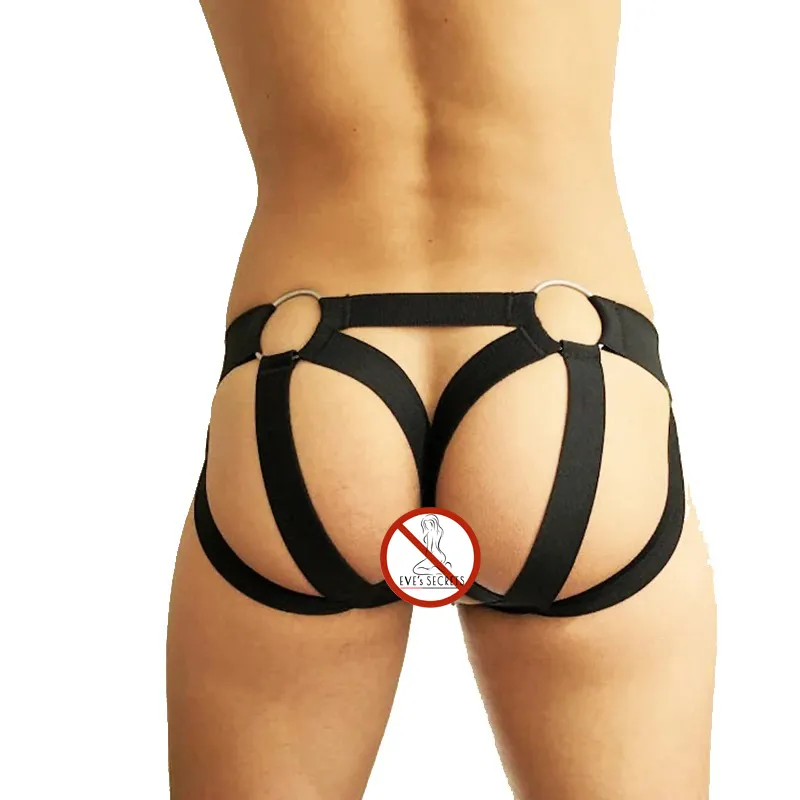 Erotic Men's Underwear / Sexy Hollow Panties for Male / Strap Harness Lingerie