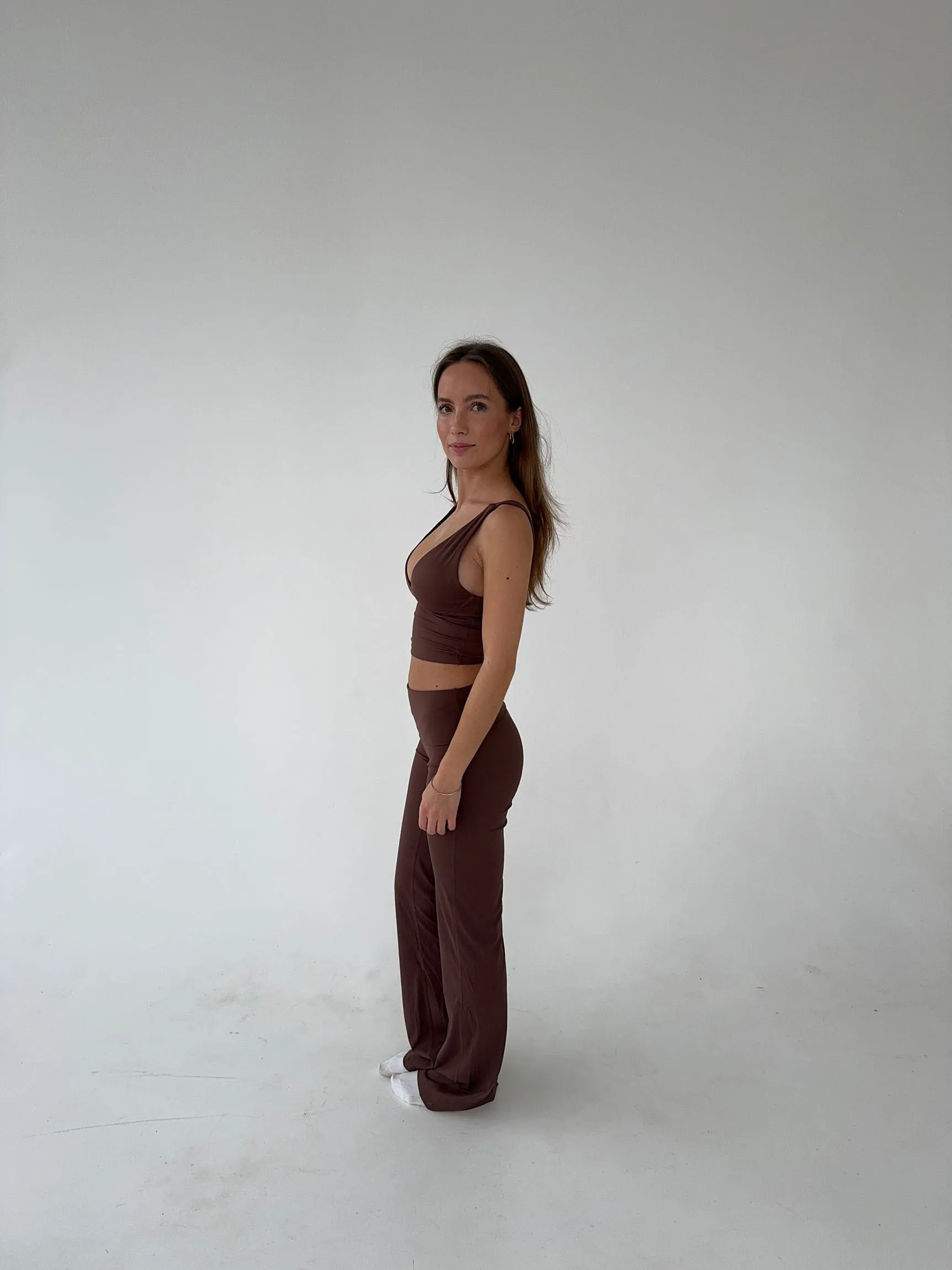 Essential flared pants - Espresso