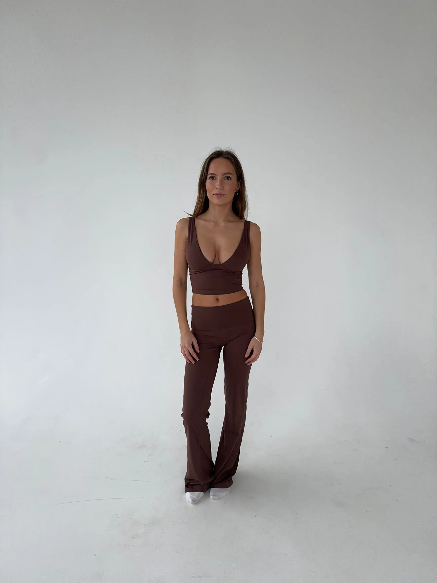 Essential flared pants - Espresso