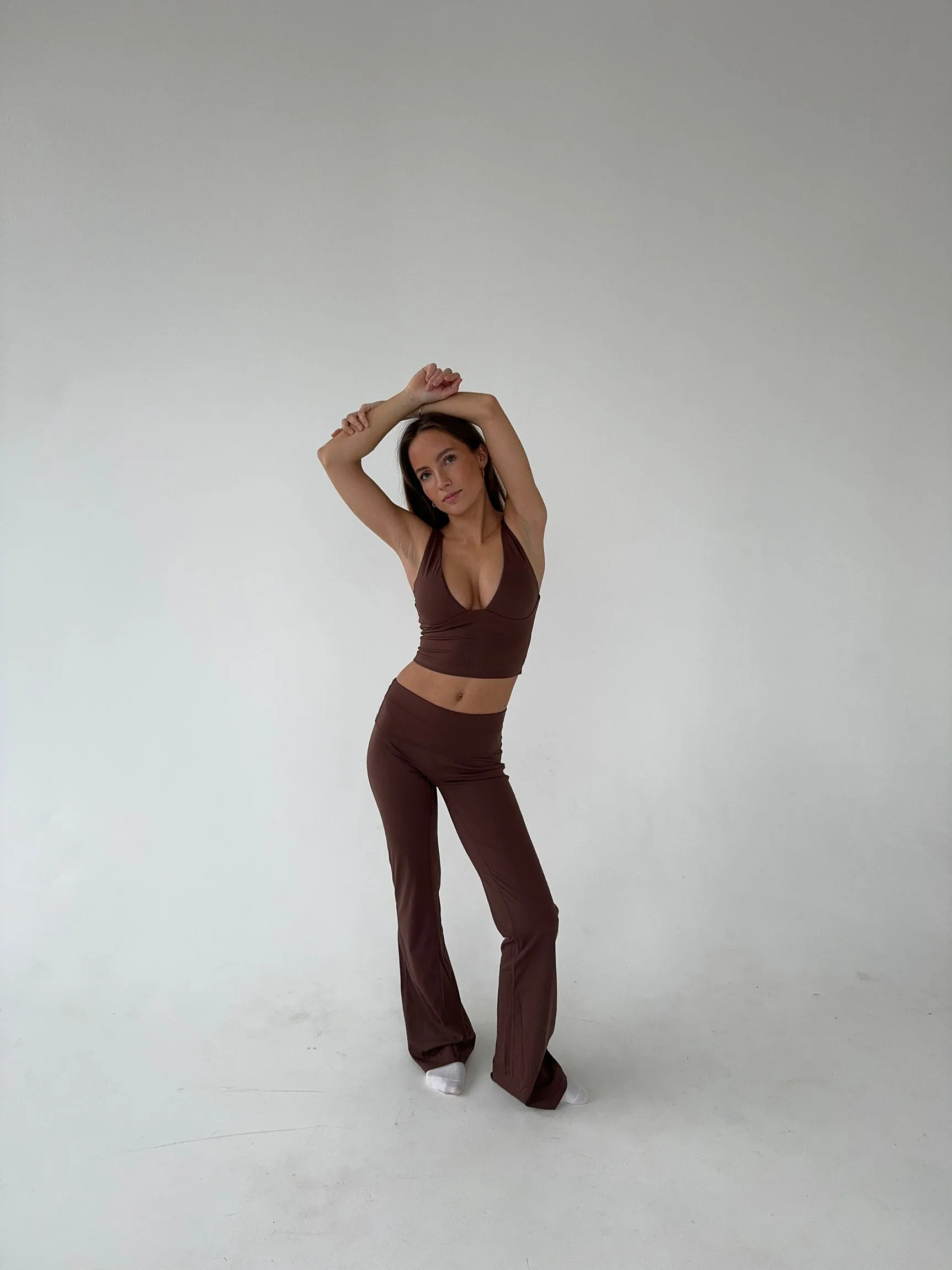 Essential flared pants - Espresso