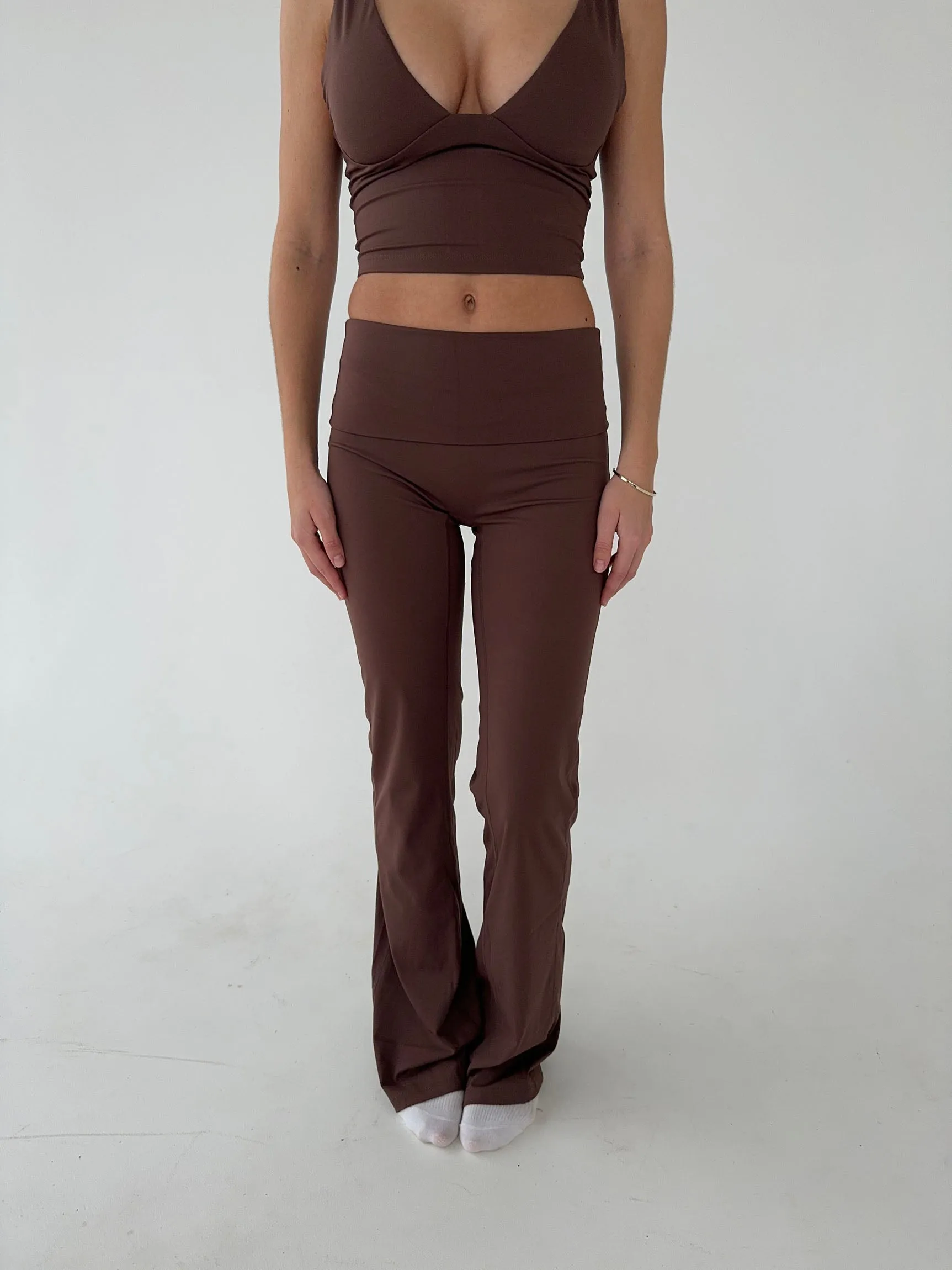 Essential flared pants - Espresso