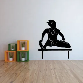 Female Hurdle Jumper Decal