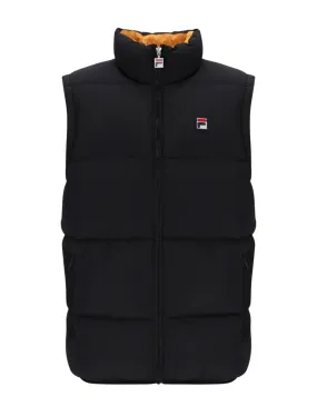 Fila Mackay Padded Gilet in Black/Yellow