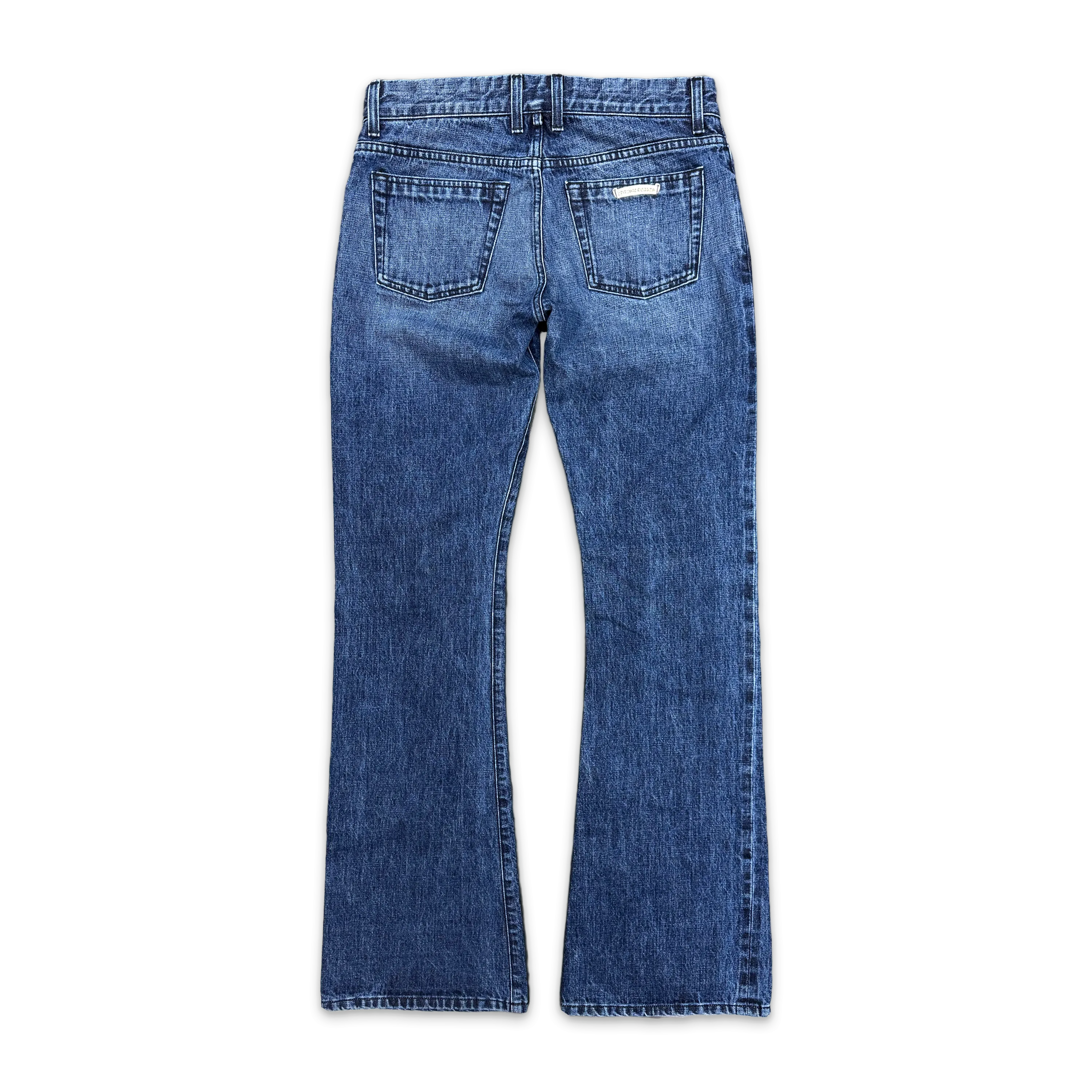 FU Low Rise Flared Denim Jeans "Indigo Blue"