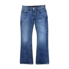 FU Low Rise Flared Denim Jeans "Indigo Blue"