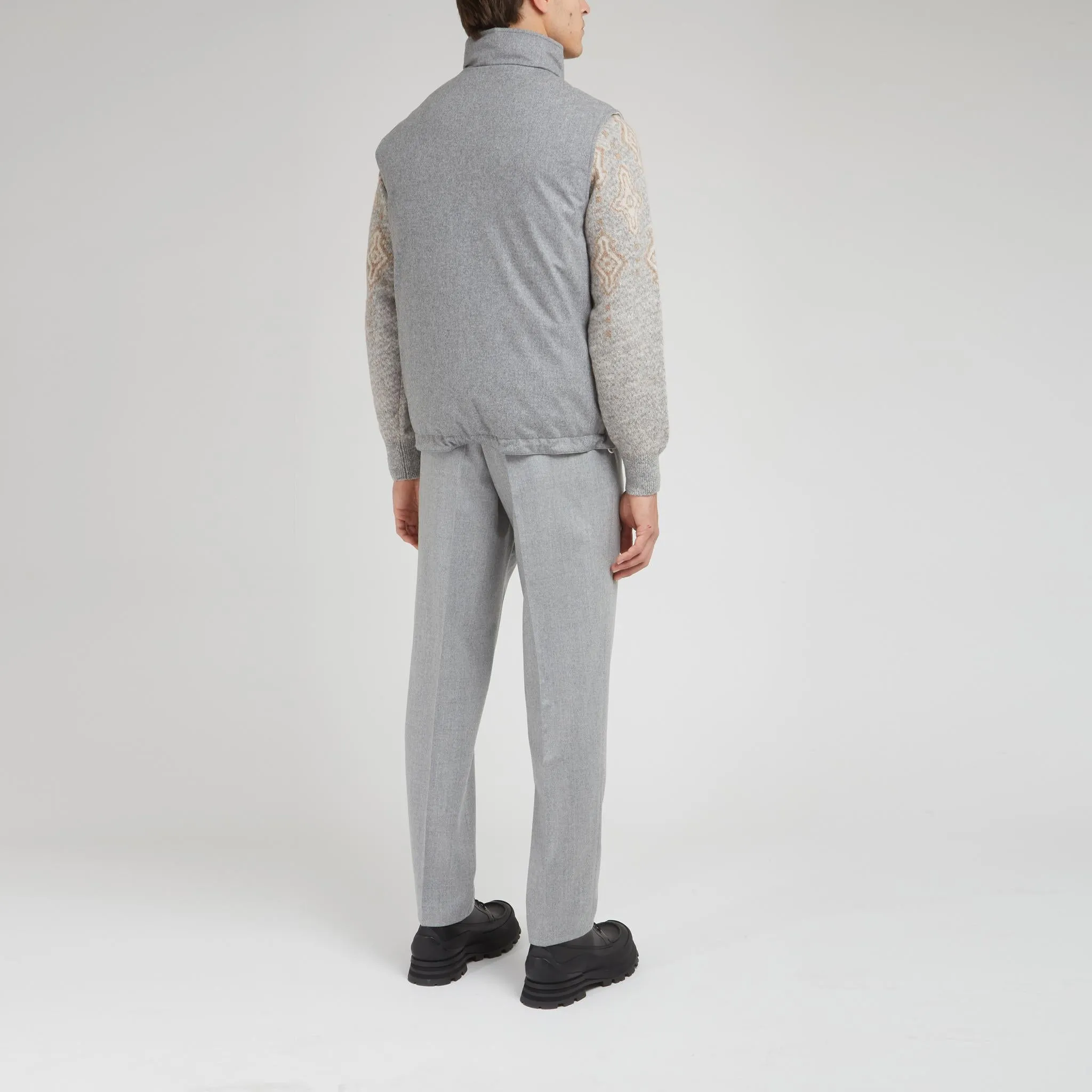 Gilet in lana grigio