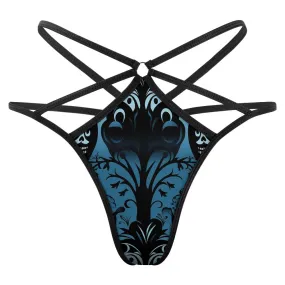 Gothic Blue T-back Thong