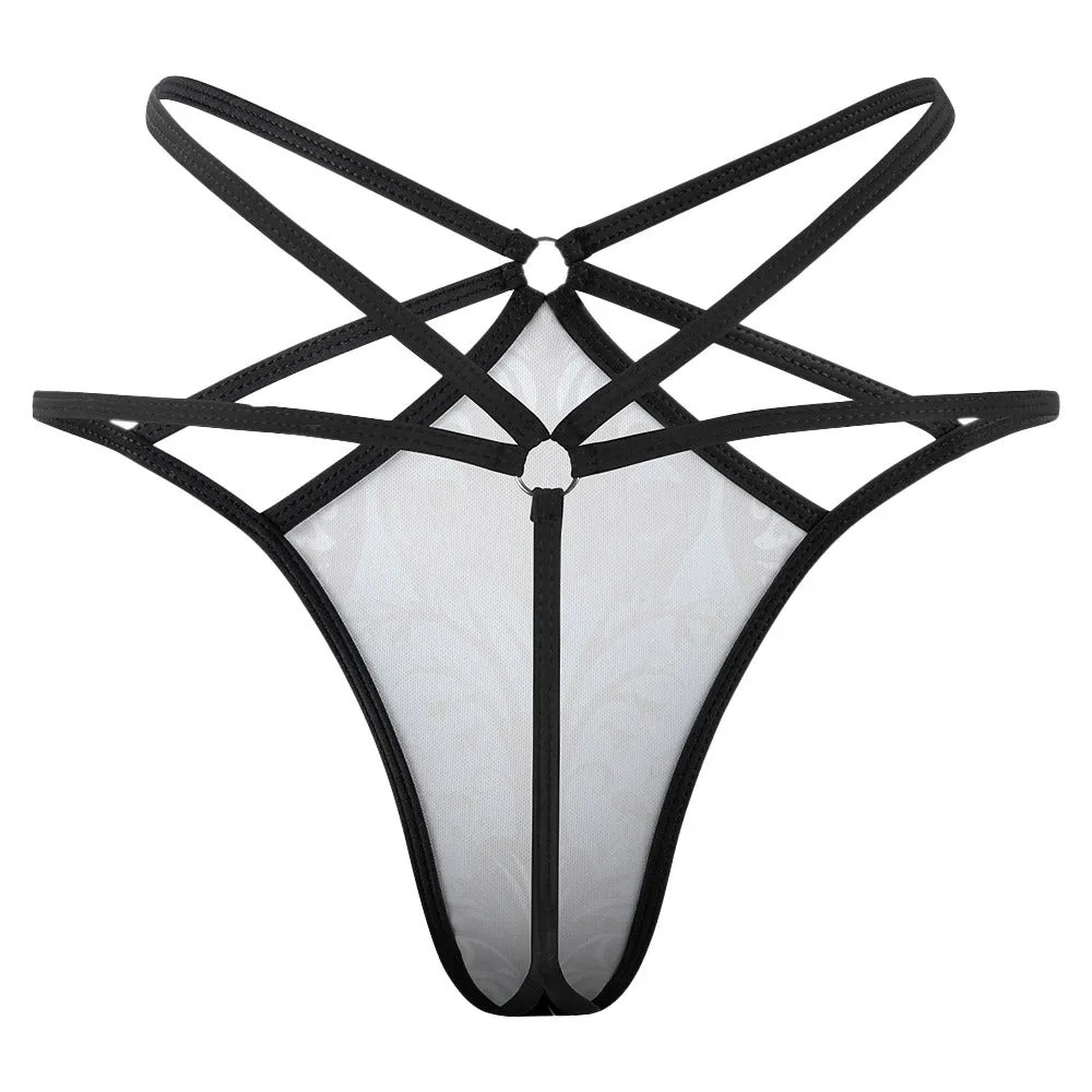 Gothic Blue T-back Thong
