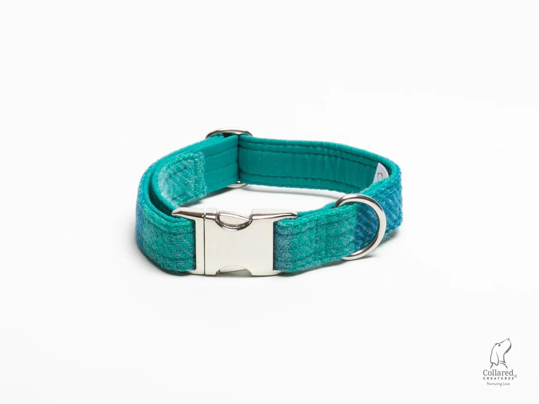 Harris Tweed Seabreeze Check Dog Collar