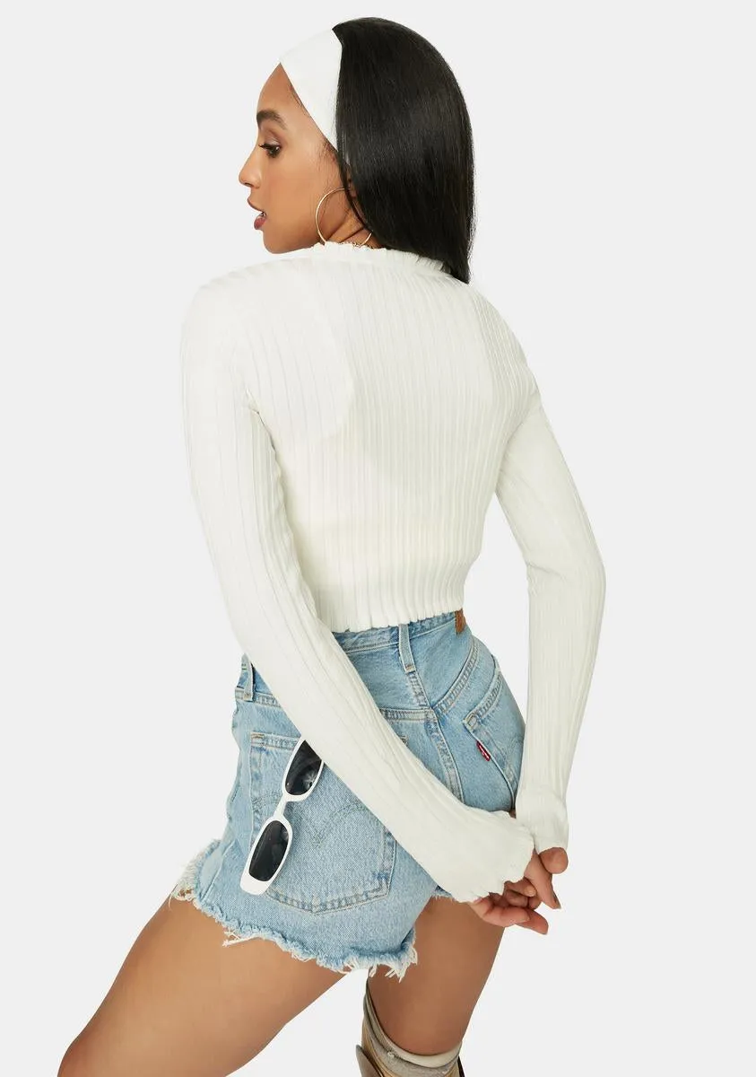 Icy Clique On Speed Dial Cropped Sweater