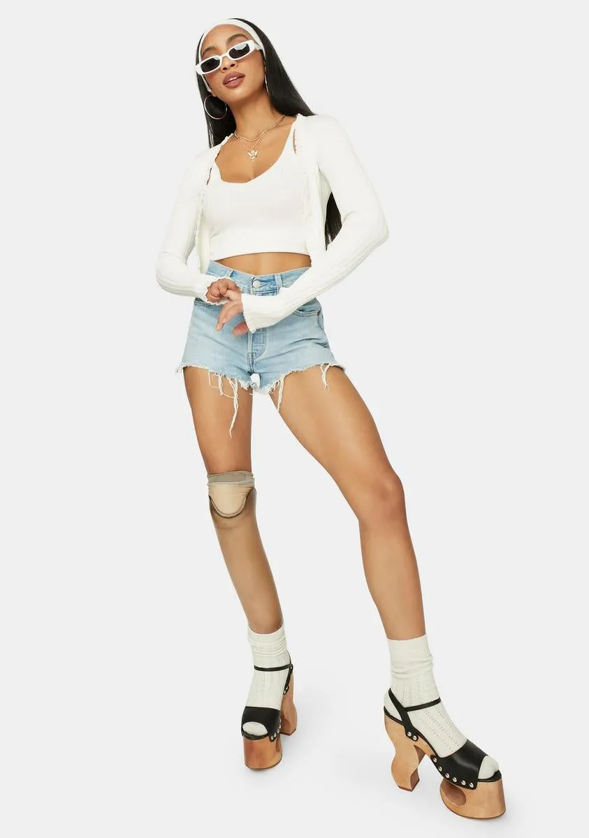 Icy Clique On Speed Dial Cropped Sweater