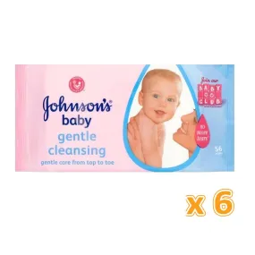 Johnson's Gentle Cleansing Wipes (6 x 56 Wipes)