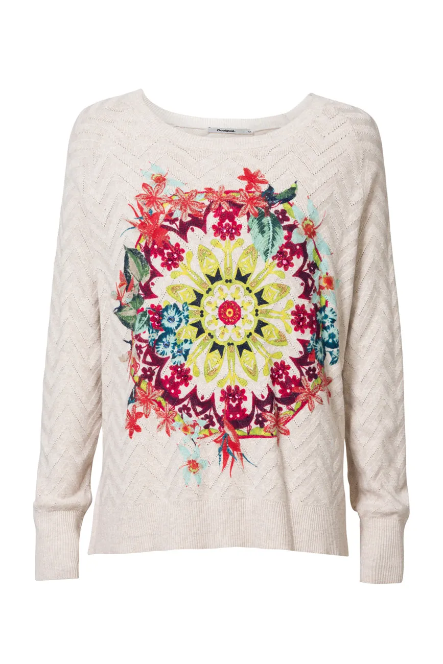 Kenmare Floral Sweater Desigual Style 19SWJF47