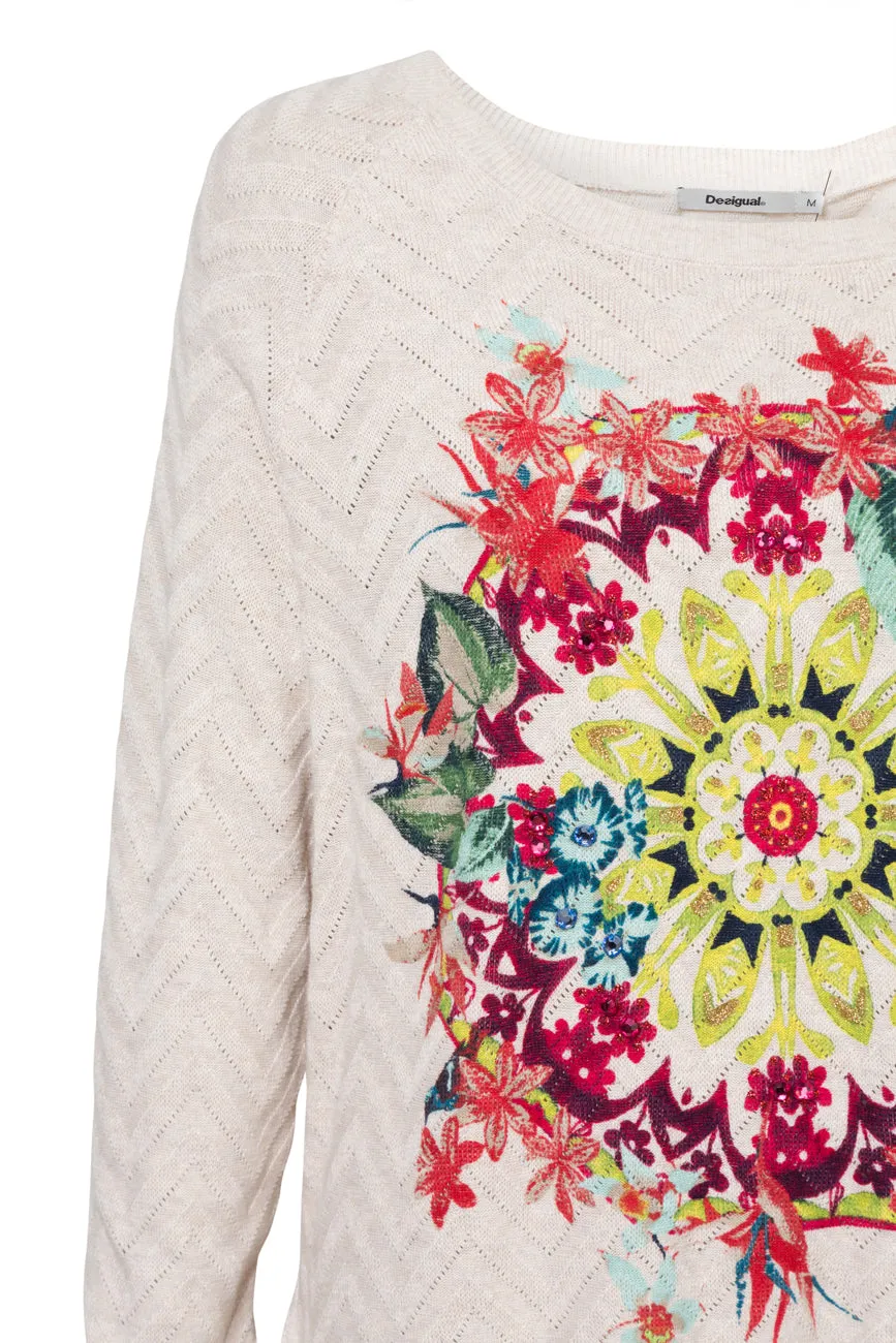 Kenmare Floral Sweater Desigual Style 19SWJF47