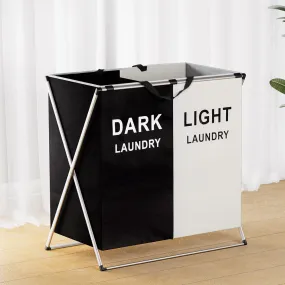 Large Foldable 2-Section Laundry Hamper, Durable, Artiss