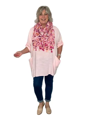 Leah Plain Pocket Lightweight Cotton Tunic Top