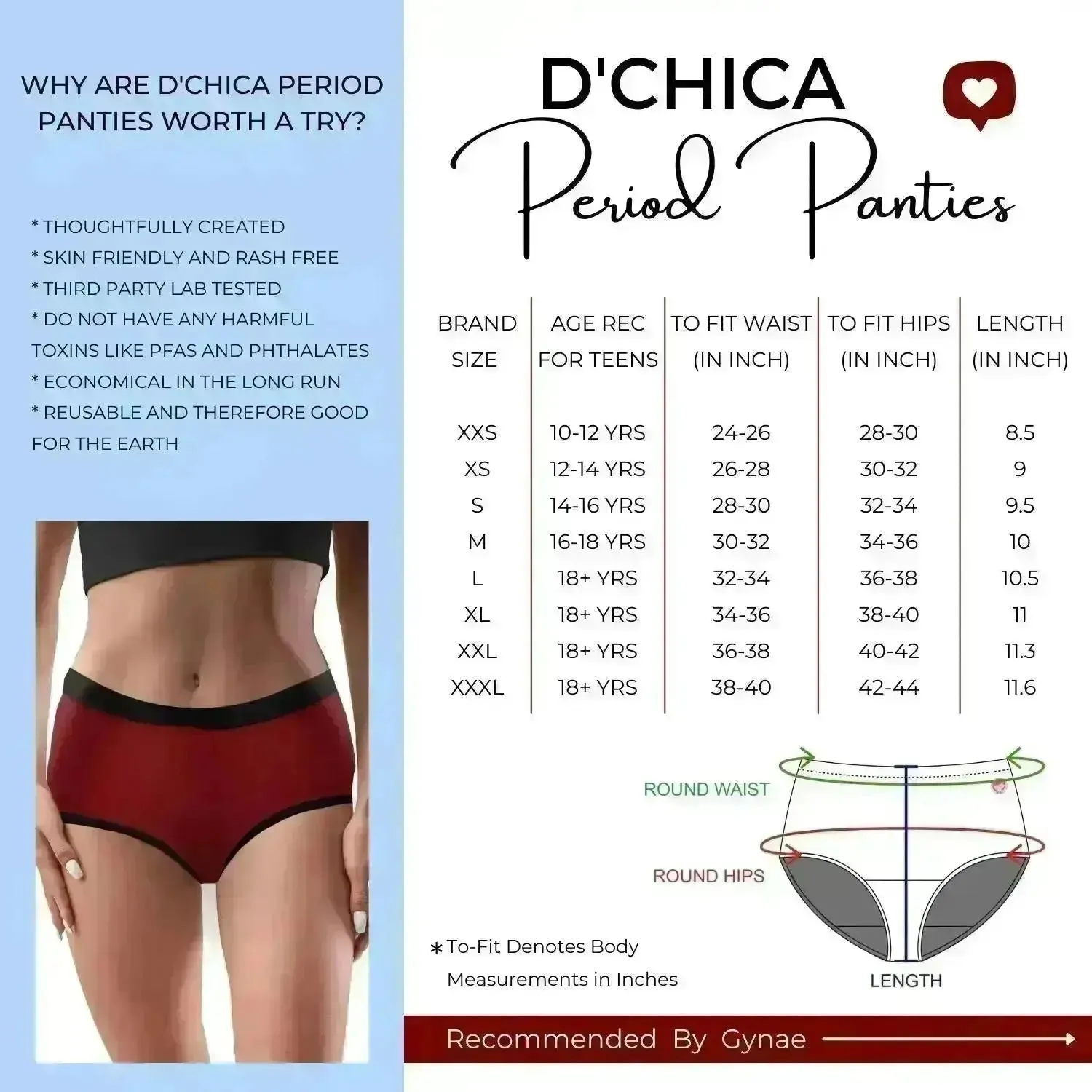 LEAKPROOF & REUSABLE PERIOD UNDERWEAR | METALLIC MAROON | ANTIMICROBIAL LINING | NO PAD NEEDED