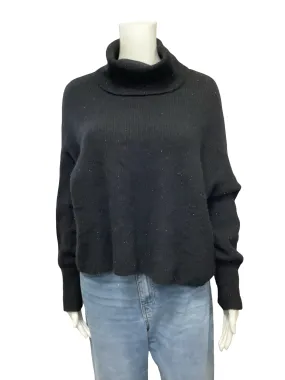 Line Cashmere Turtleneck Sweater Black Size: L
