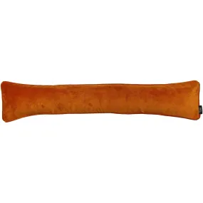 Matt Burnt Orange Velvet Draught Excluder