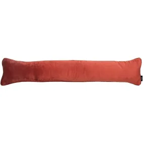 Matt Rust Red Orange Velvet Draught Excluder