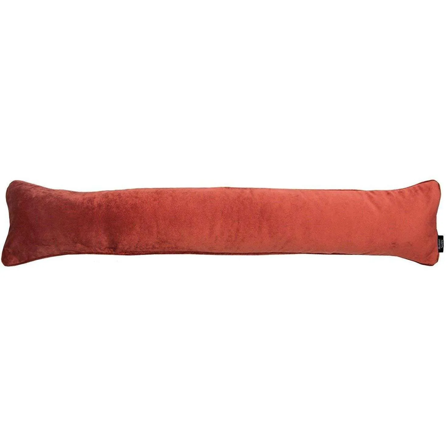 Matt Rust Red Orange Velvet Draught Excluder