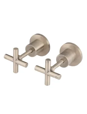 Meir | Champagne Round Cross Handle Jumper Valve Wall Top Assemblies
