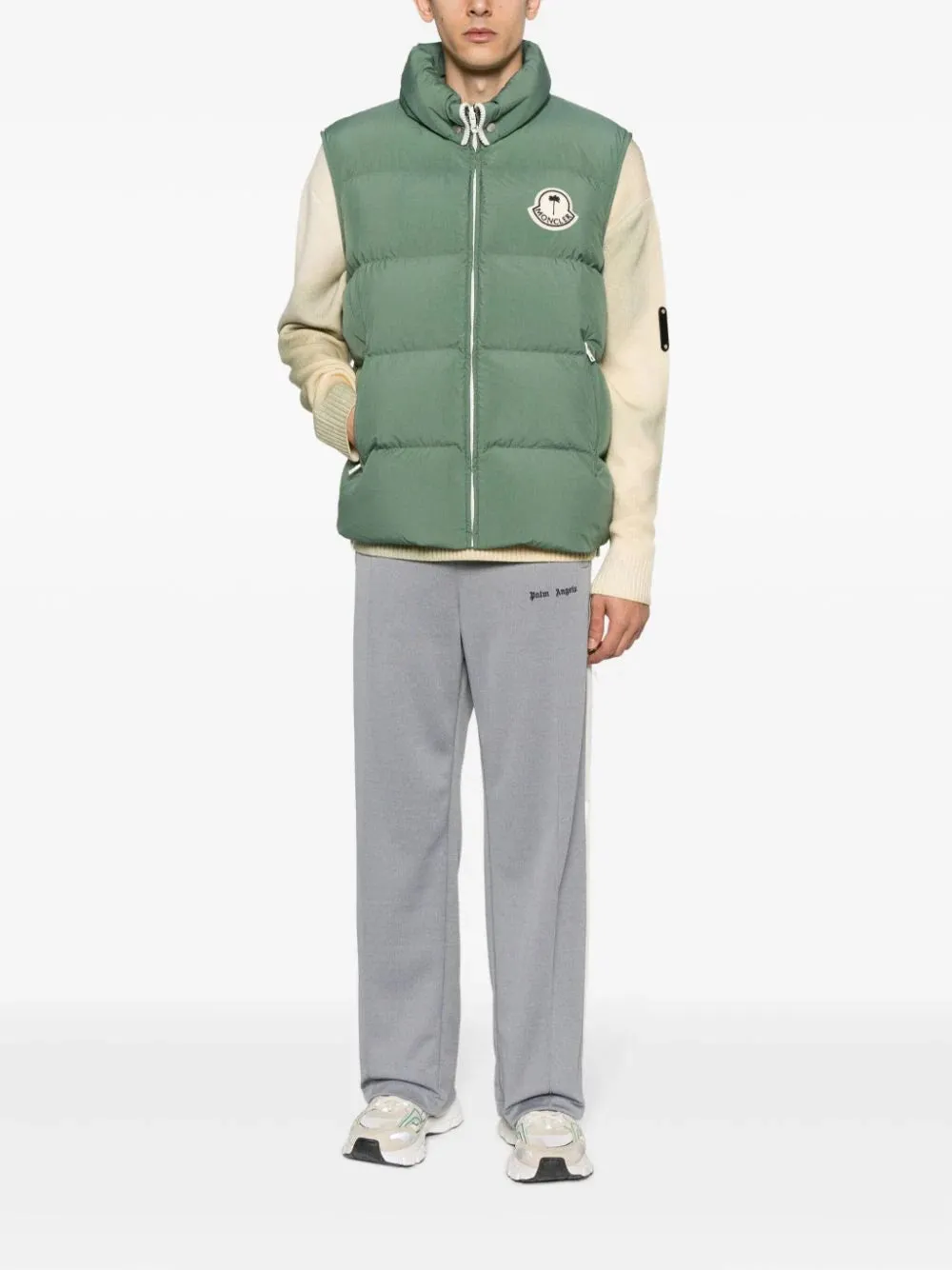 MONCLER GENIUS X 8 MONCLER PALM ANGELS Rodmar Down Gilet Green