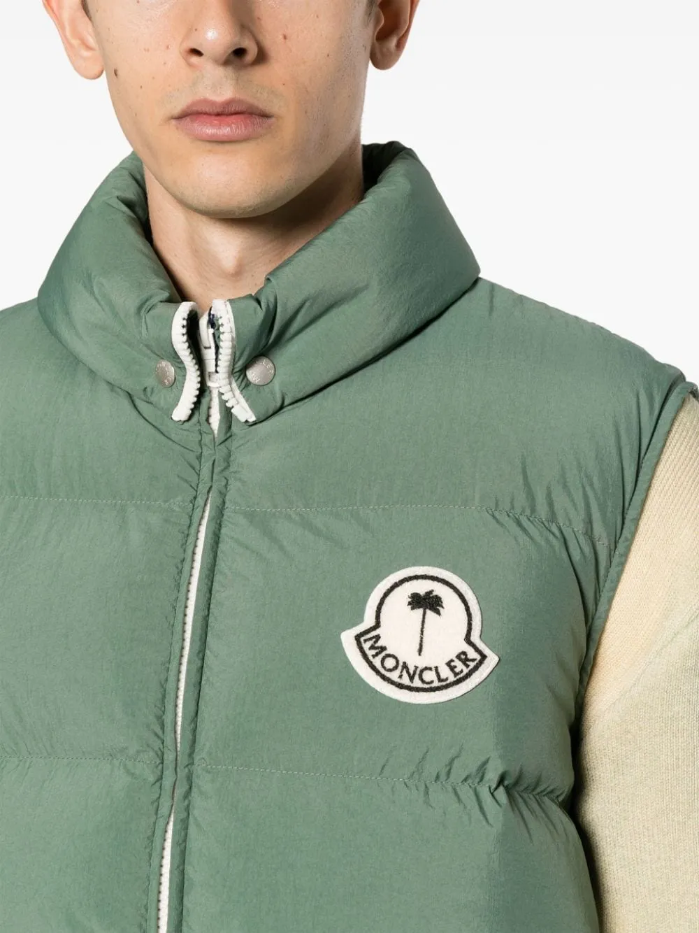 MONCLER GENIUS X 8 MONCLER PALM ANGELS Rodmar Down Gilet Green