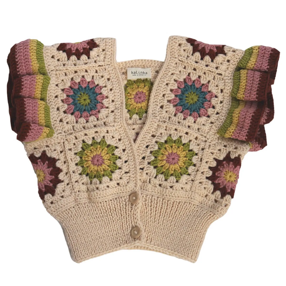 Neda Vest in Cloud by Kalinka - Last Ones In Stock - 2-4 Years