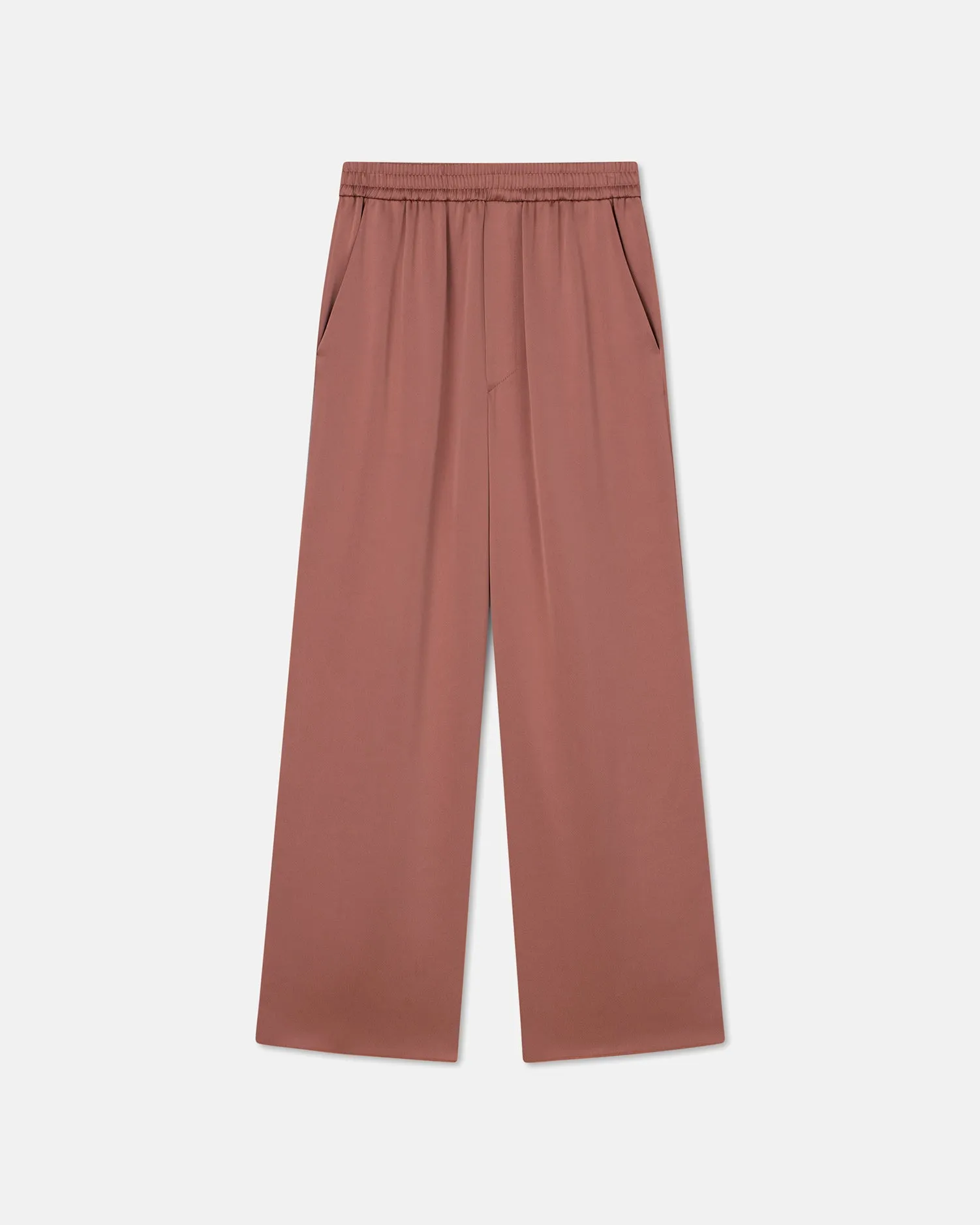 Odessa - Sale Slip Satin Pants - Brown Terra
