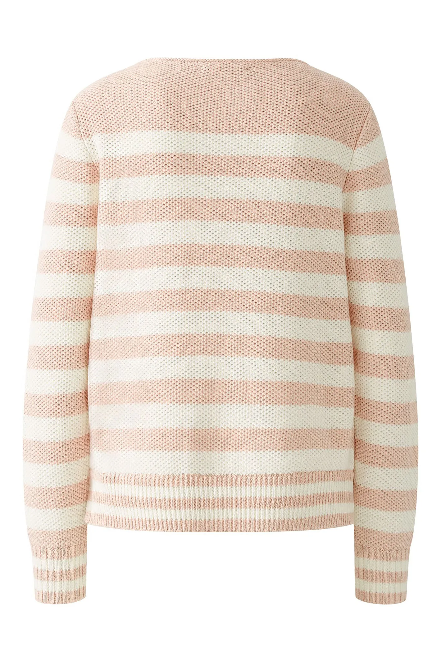 Oui 91948 Pale Pink White Striped Jumper