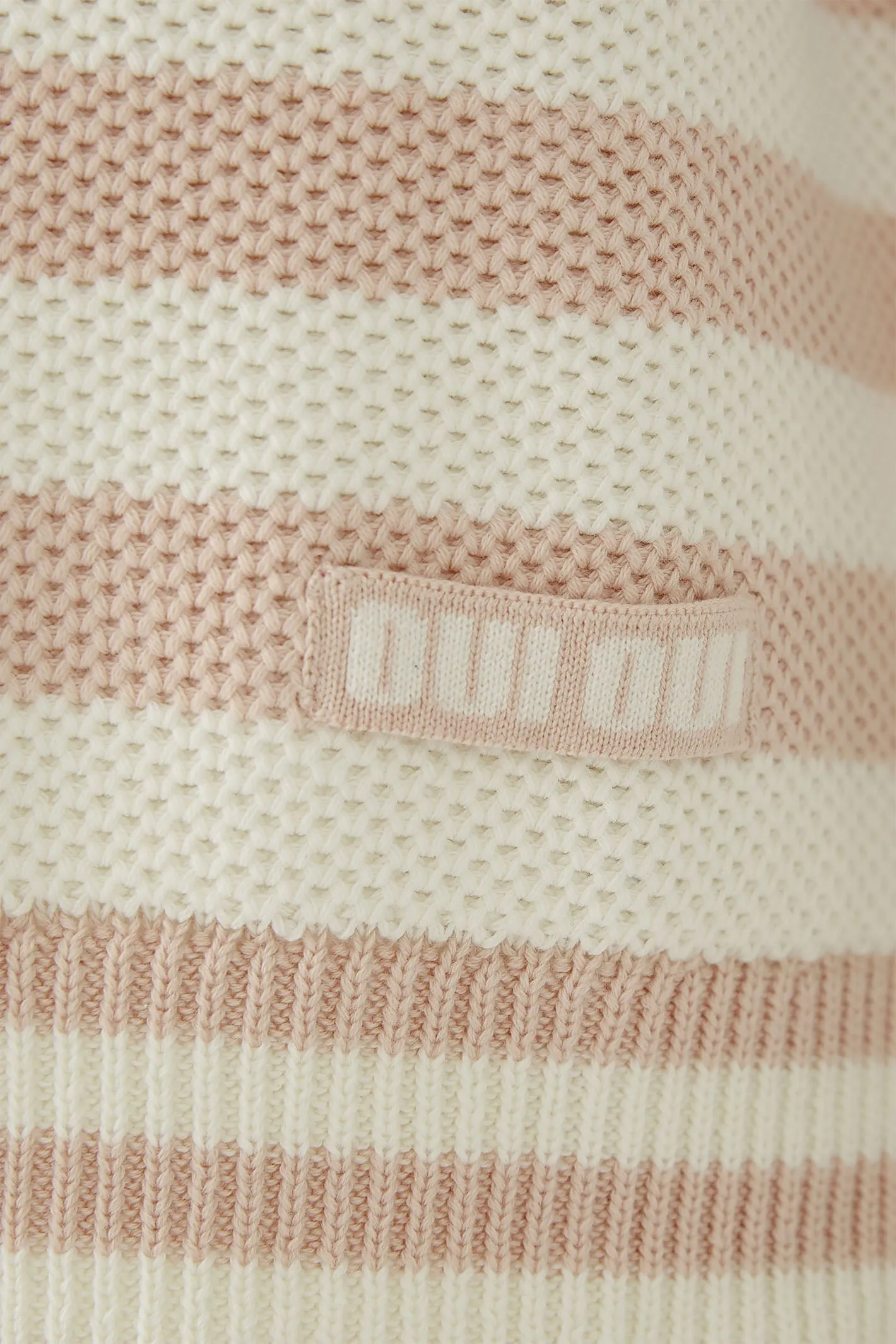 Oui 91948 Pale Pink White Striped Jumper