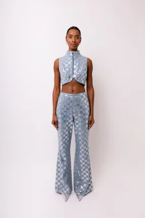 Paloma Denim Embellished Trousers