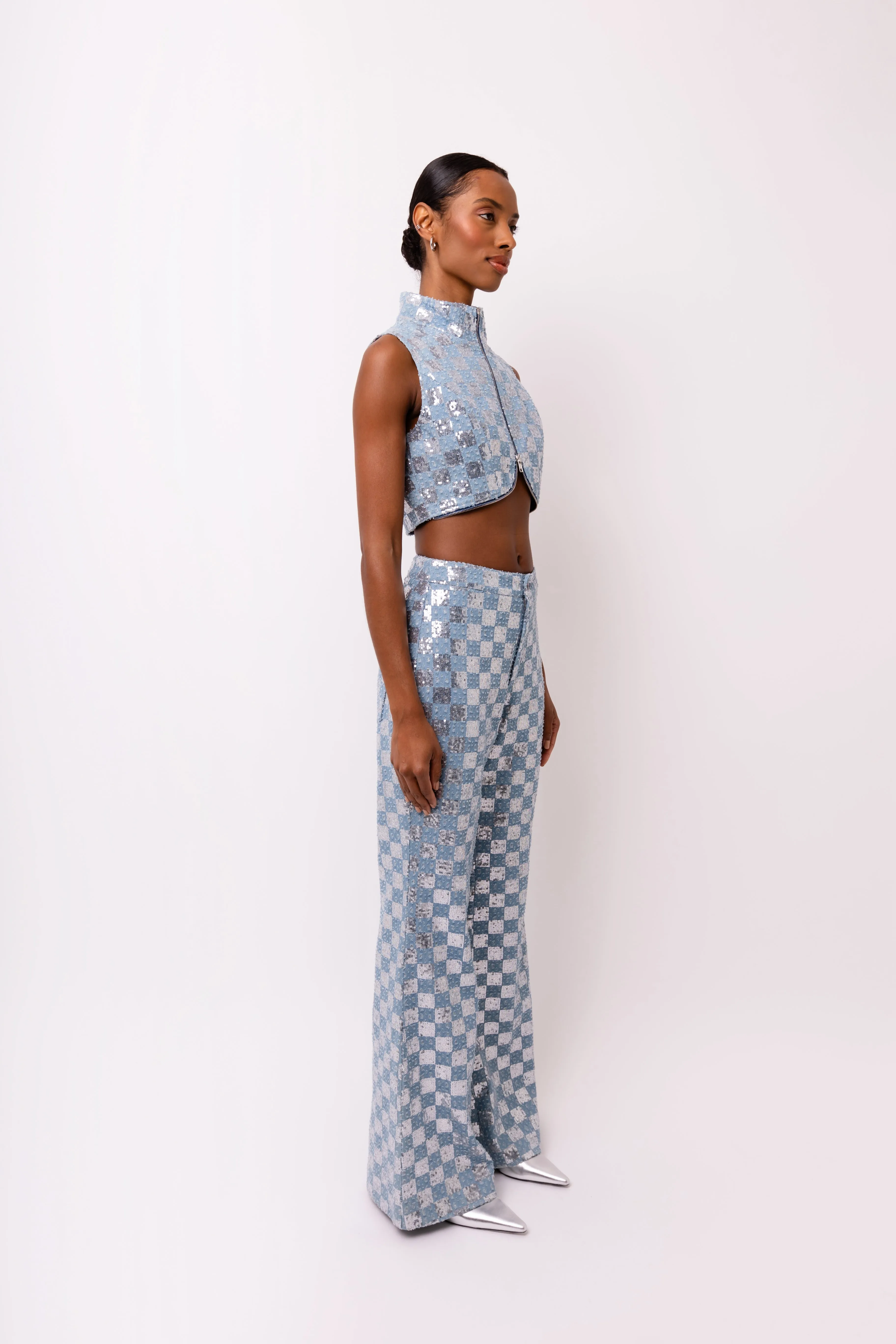 Paloma Denim Embellished Trousers