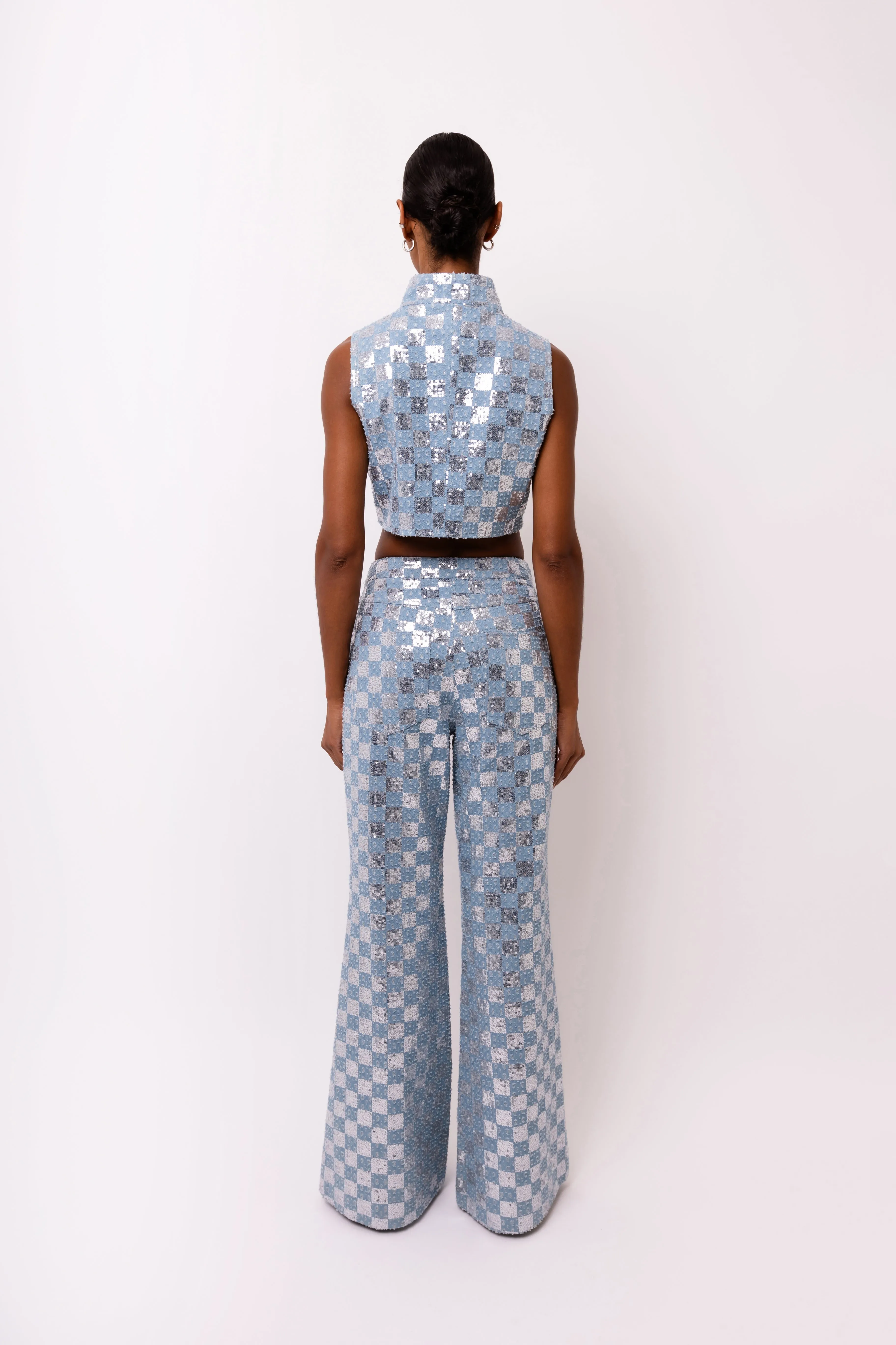 Paloma Denim Embellished Trousers