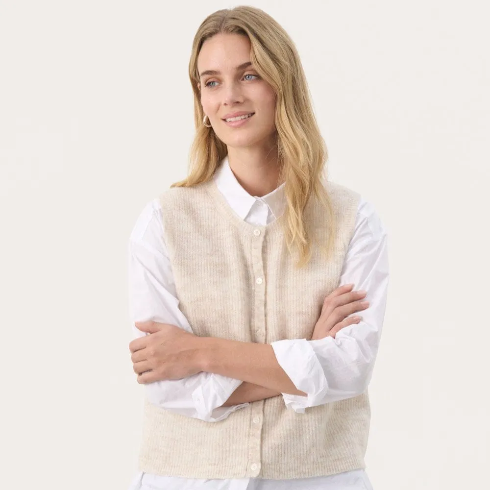 Part Two PimiraPW Waistcoat In Birch Melange