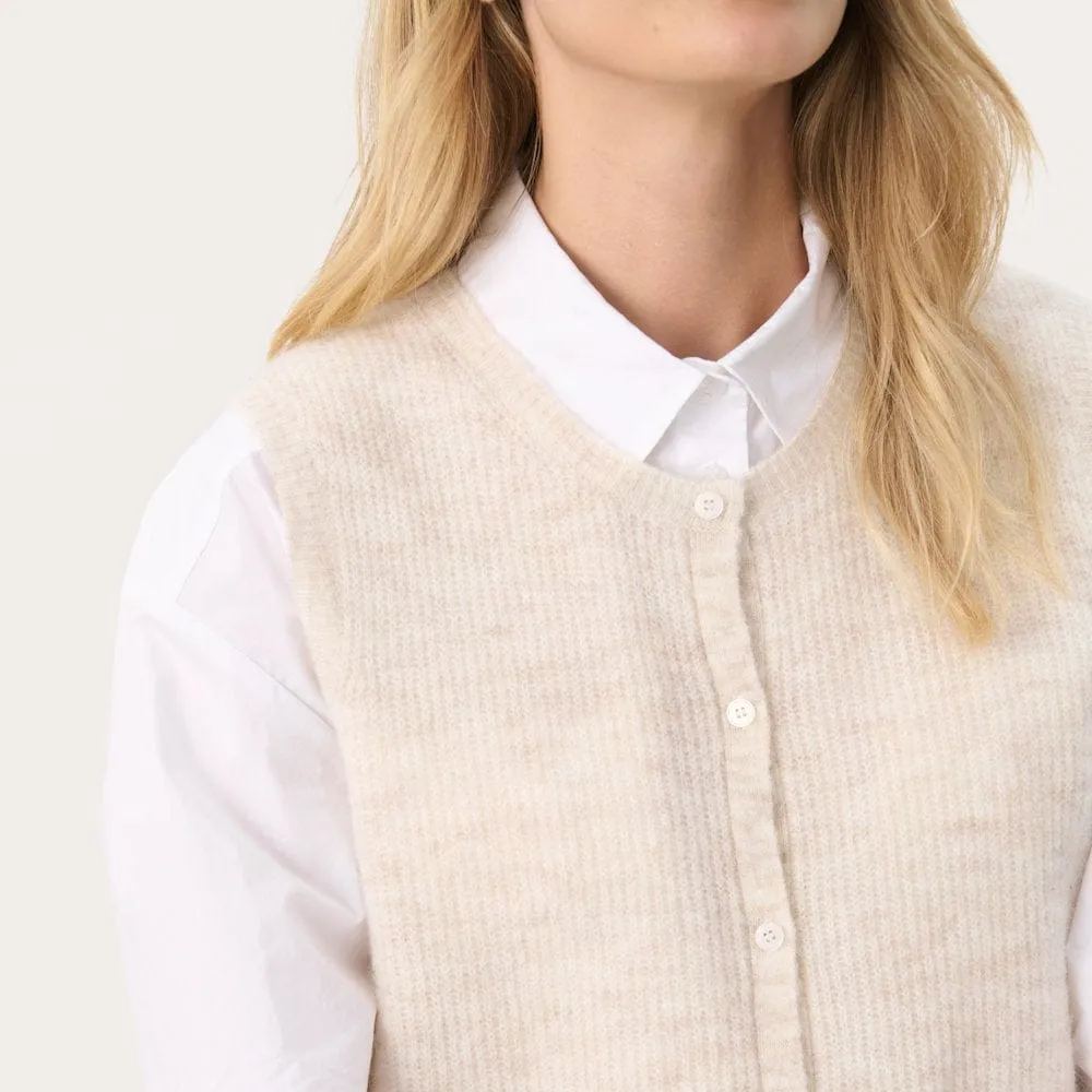 Part Two PimiraPW Waistcoat In Birch Melange