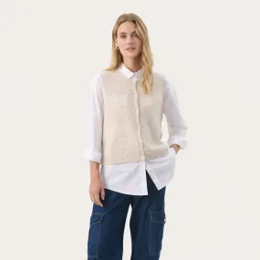 Part Two PimiraPW Waistcoat In Birch Melange