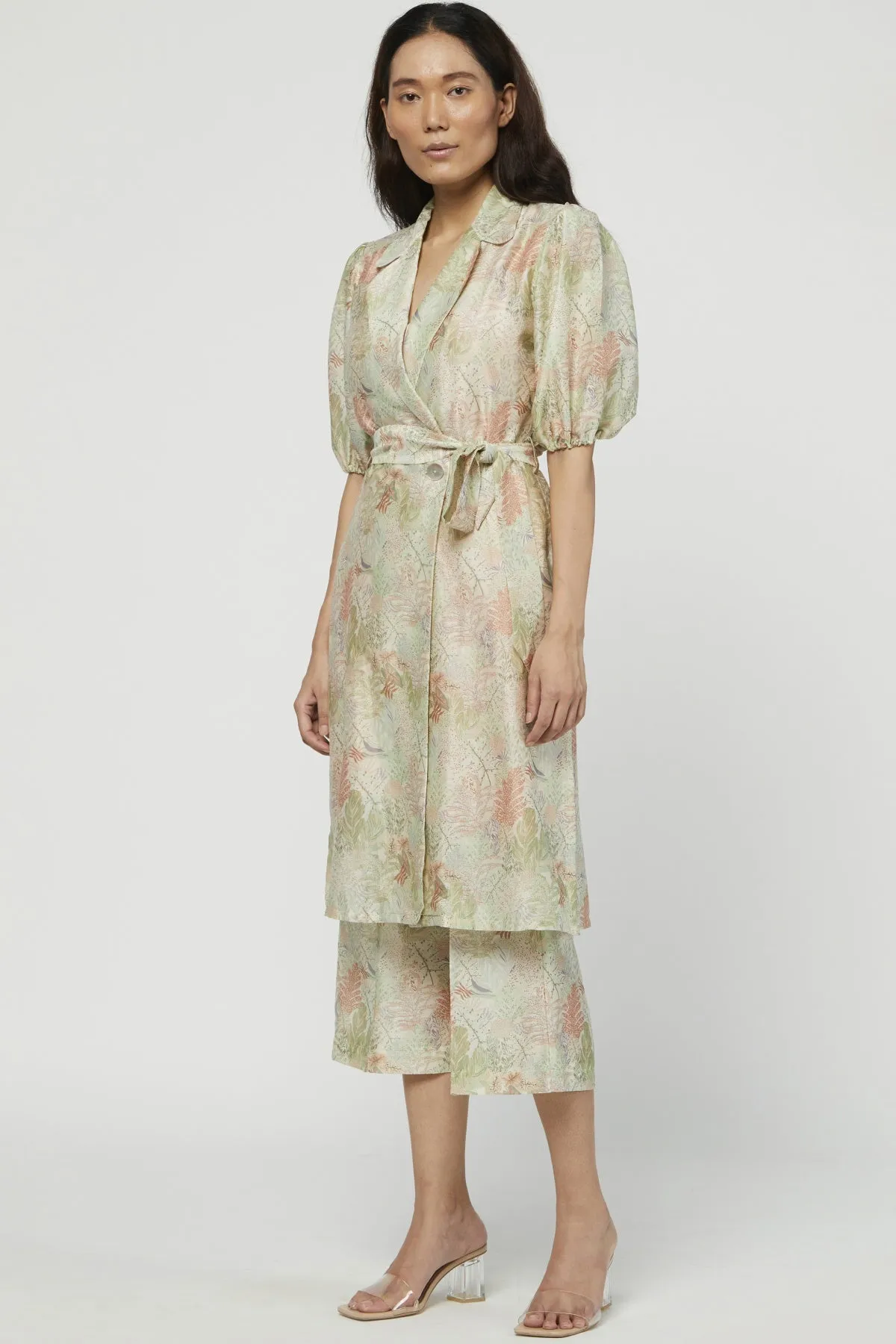 Printed Silk Tunic Set