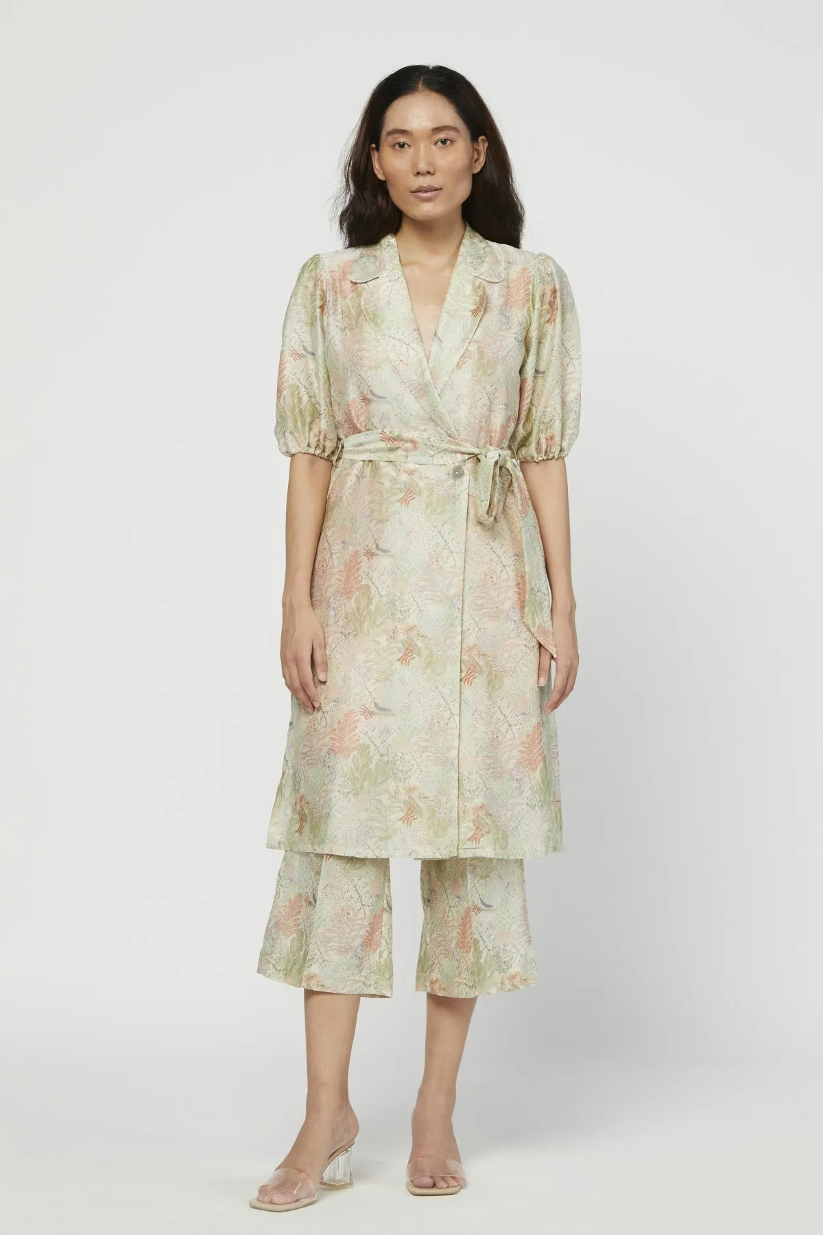 Printed Silk Tunic Set