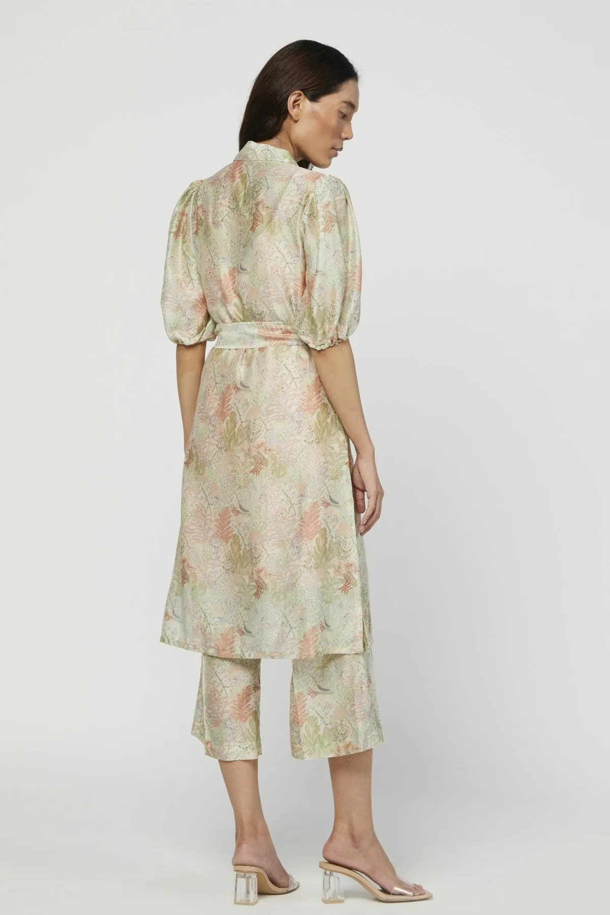 Printed Silk Tunic Set