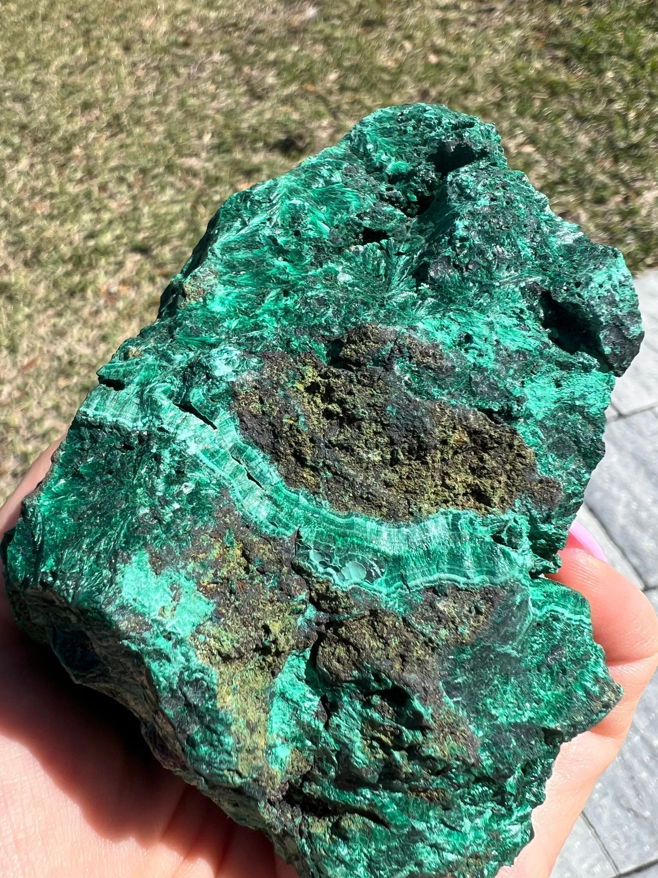 Raw malachite cluster 1 pound 2oz